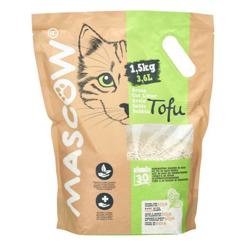 Sable pour chats tofu 1,5 kg blanc fibre de soja