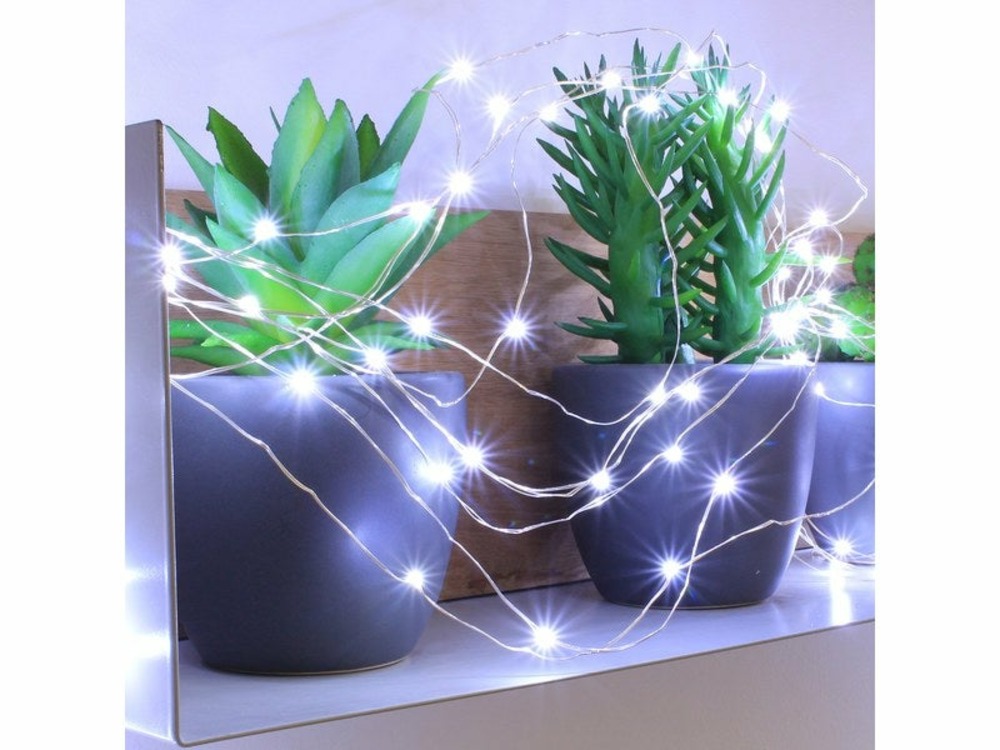 Guirlande électrique de noël microled 7. 5 m, 150 leds blanc froid