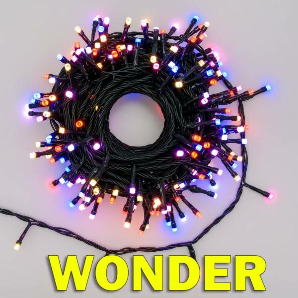 Guirlande lumineuse rgb télécommande wonder 16m prolongeable minuteur 200 led multicolore lotti