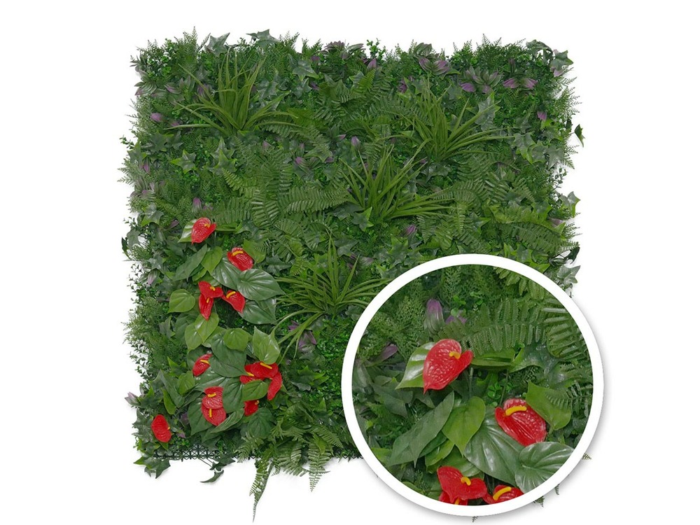 Mur végétal artificiel tropical 1 m²