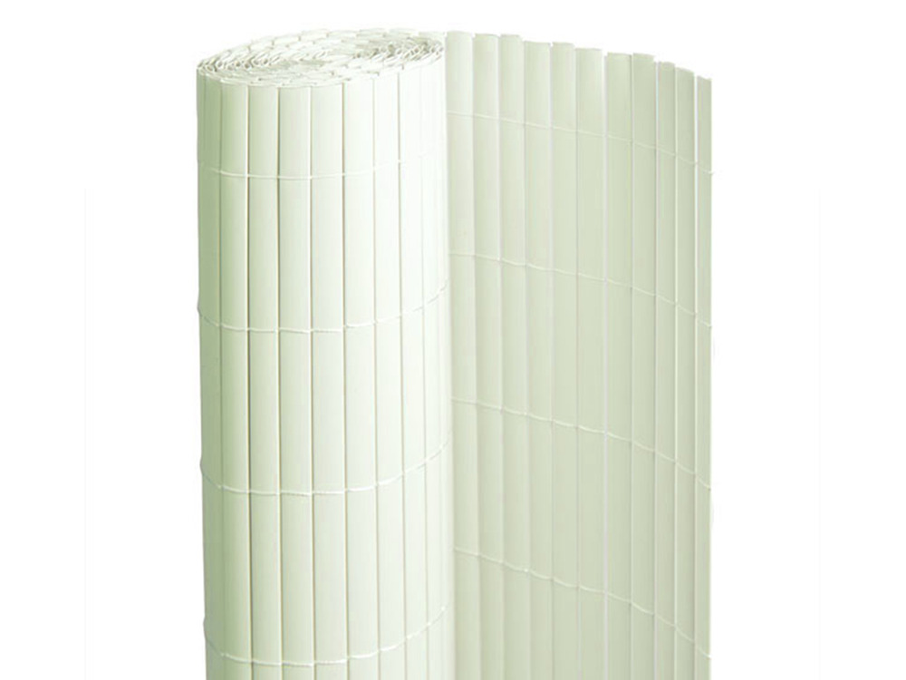 Canisse pvc double face blanc 18 m - 6 rouleaux de 3 x 1 m