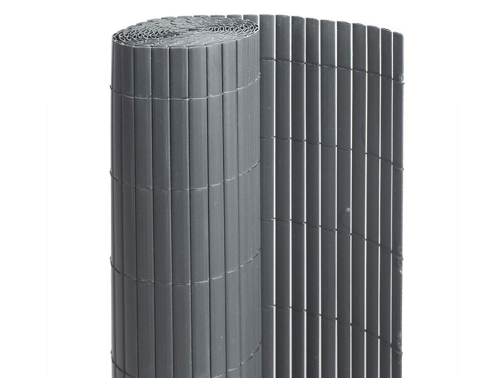 Canisse pvc double face anthracite 6 m - 2 rouleaux de 3 x 1,50 m