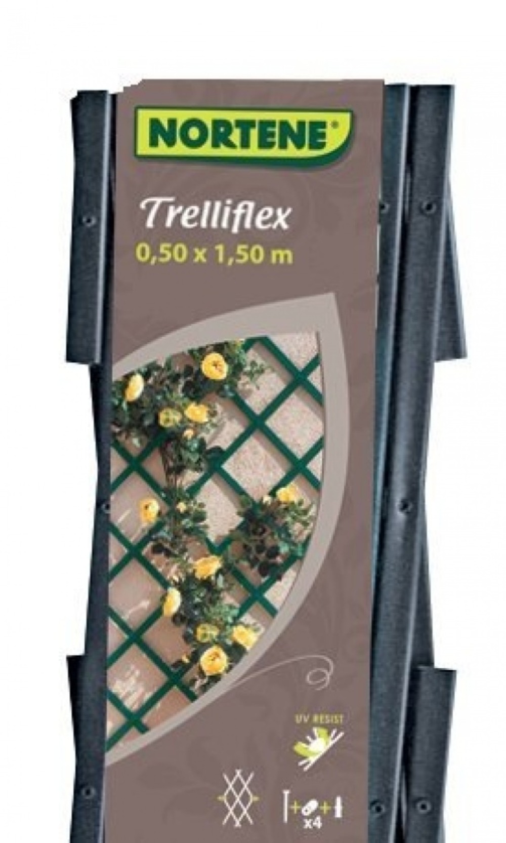 Treillis extensible en pvc 1 x 2 m gris treilliflex