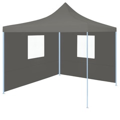 Tente de réception escamotable avec 2 parois 3x3 m anthracite