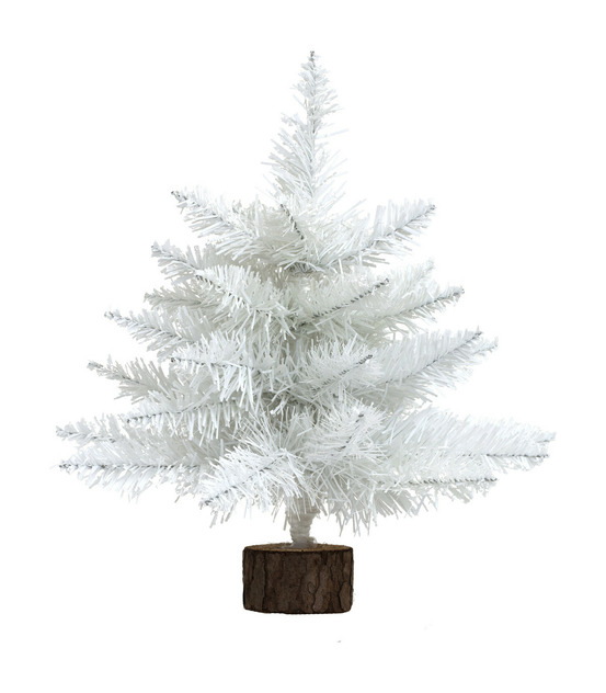 Sapin de table artificiel blanc h 25 cm