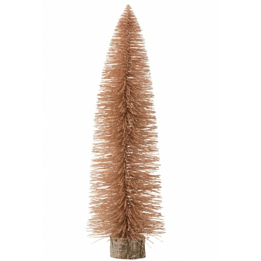 Sapin de noël décoratif en plastique rose doré 19x19x61 cm h61