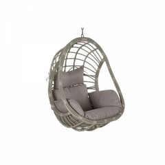 Chaise de jardin  gris polyester rotin synthétique aluminium (90 x
