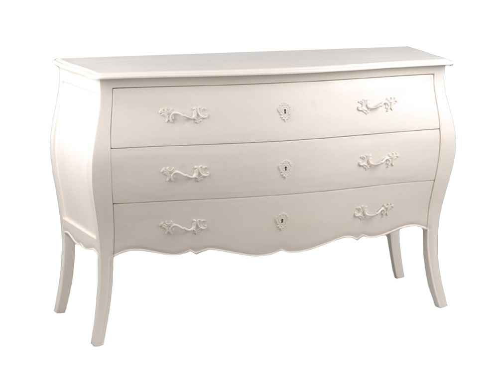 Commode murano blanc 3 tiroirs