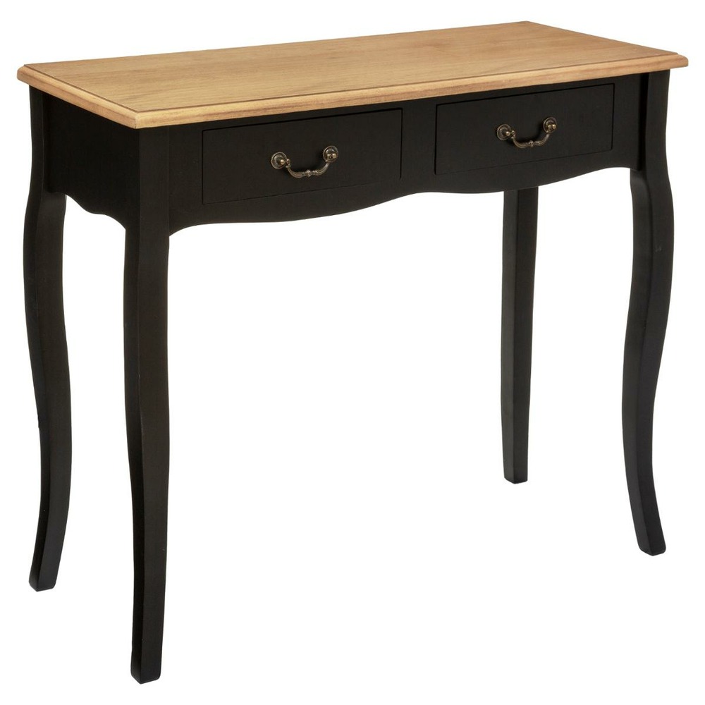 Console 2 tiroirs noir chrysa