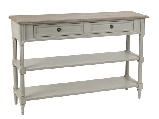 Console edouard 2 tiroirs + étagères