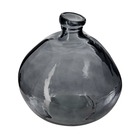 Vase rond verre recyclé d 33 gris foncé