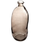 Vase bouteille en verre recyclé h 73 fumé