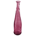 Vase long verre recyclé h 80 prune