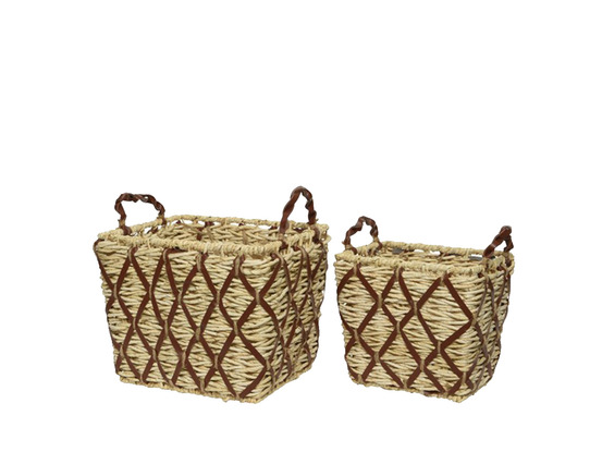 Lot de 2 paniers tressés