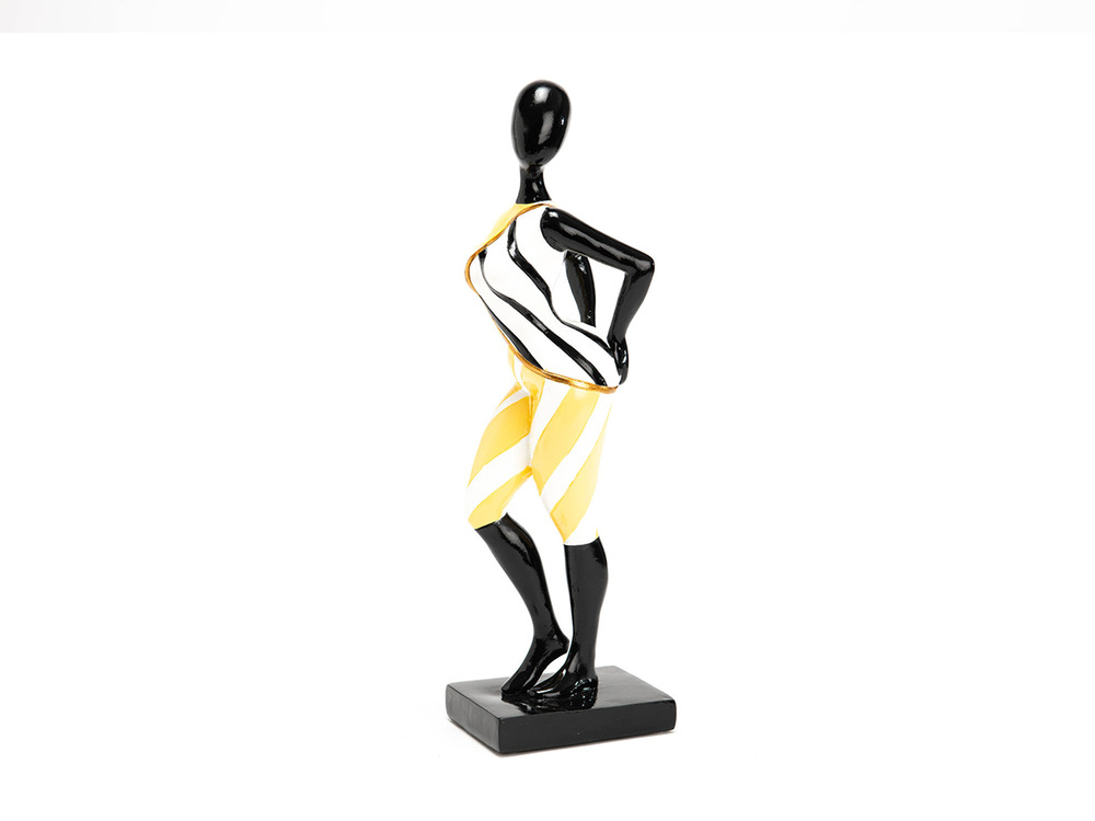 Statue femme berlingot jaune 40 cm