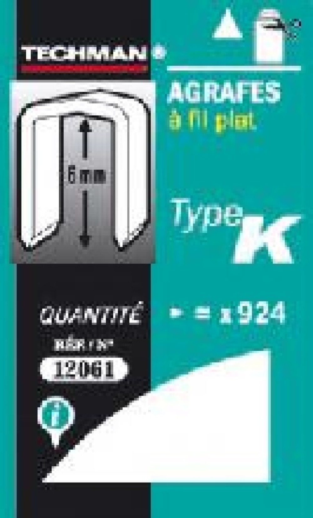 Agrafes 12 mm - type k