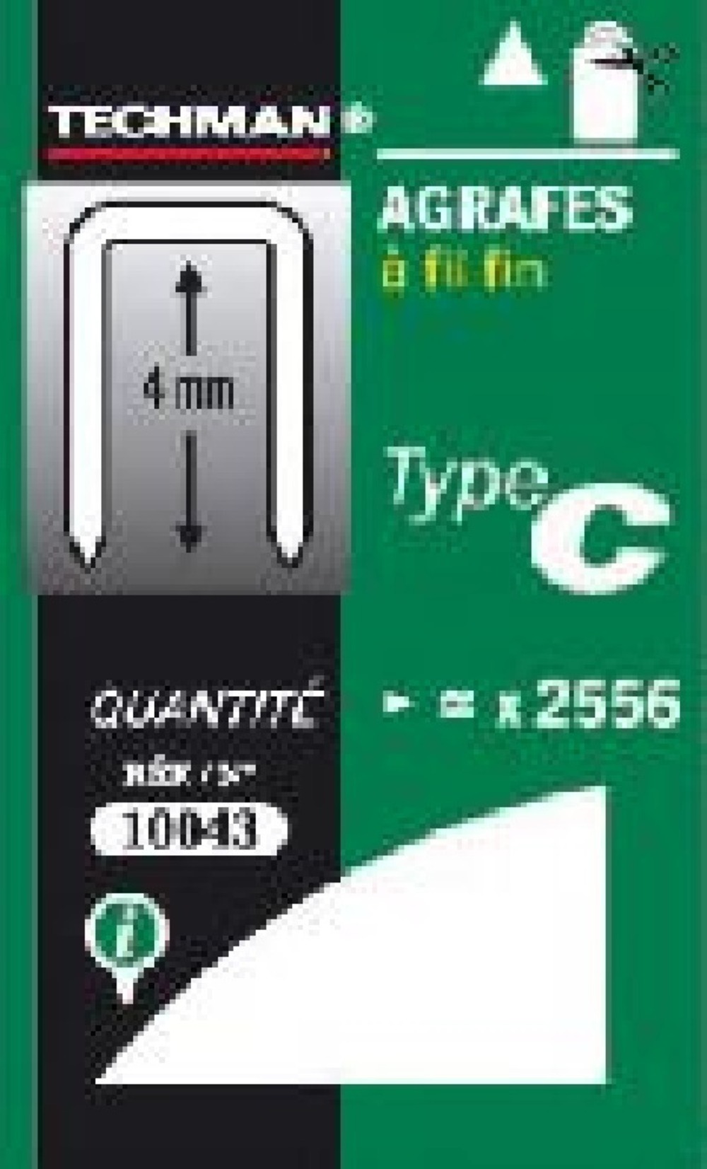 Agrafes 12 mm - type c