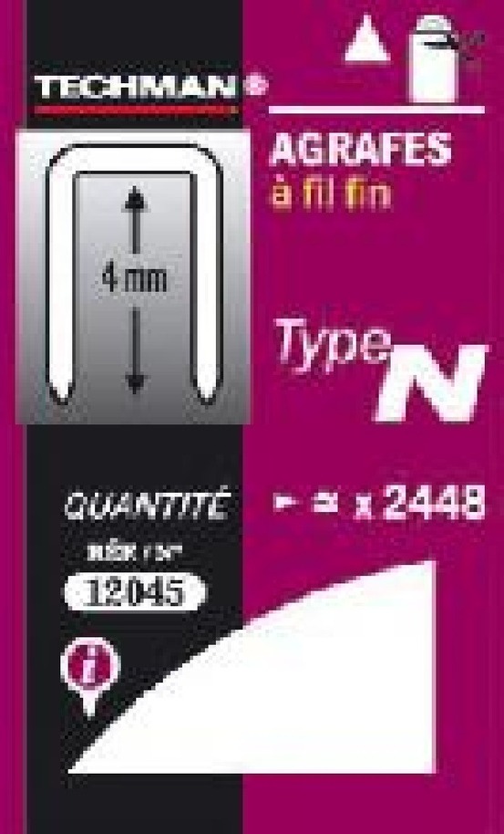 Agrafes 12 mm - type n