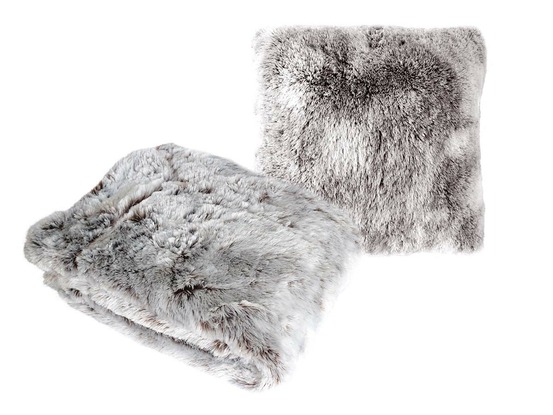 Plaid ours 130 x 160 cm + coussin ours 40 x 40 cm taupe