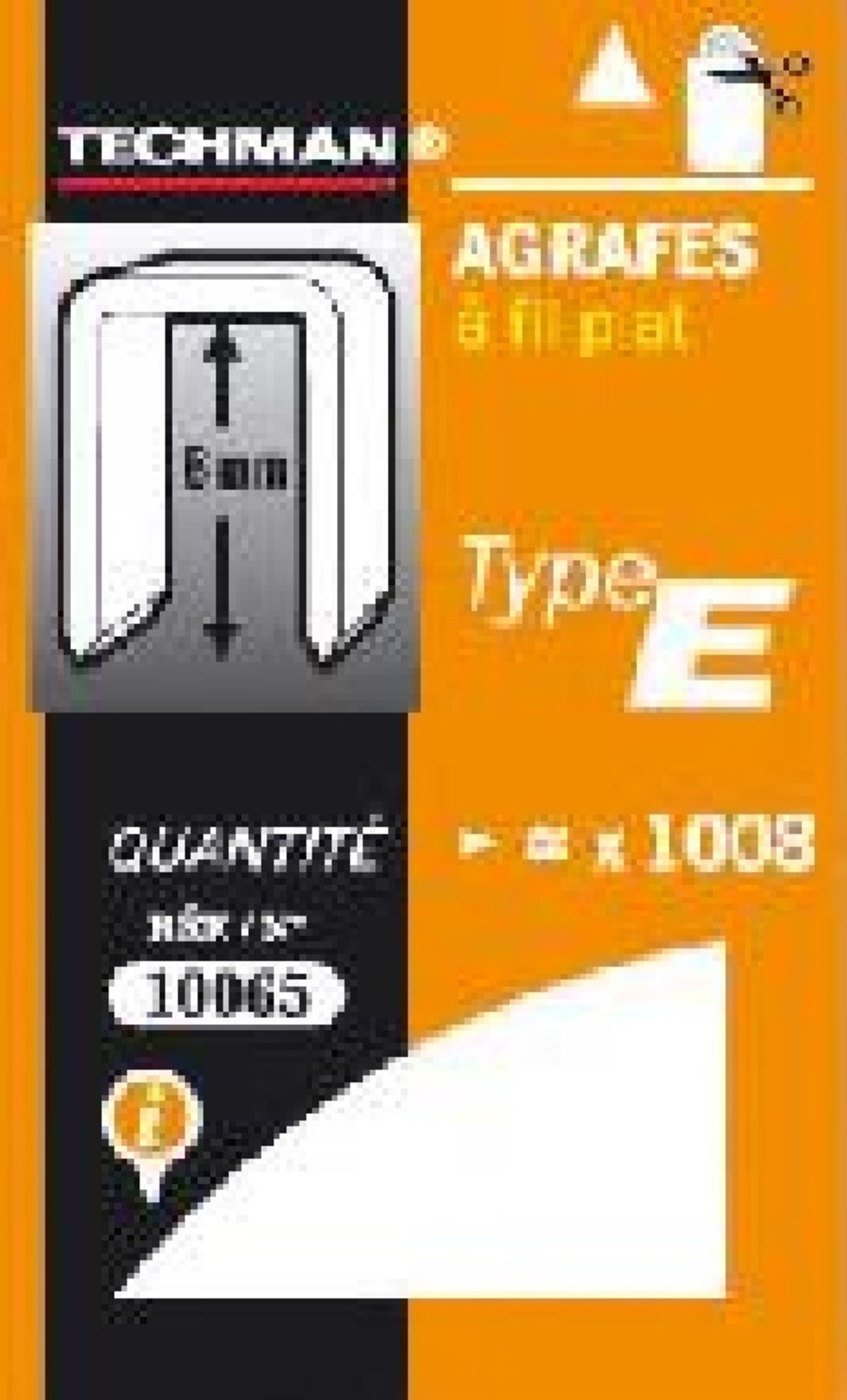 Agrafes 10 mm - type e