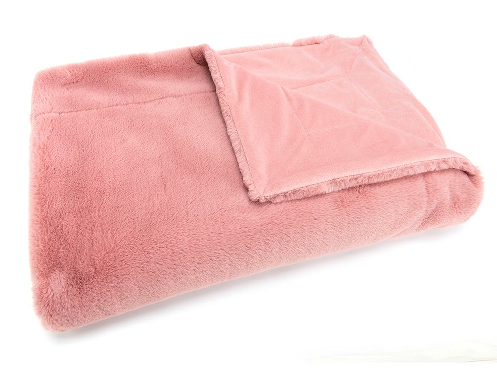Plaid luxe 130 x 170 cm rose