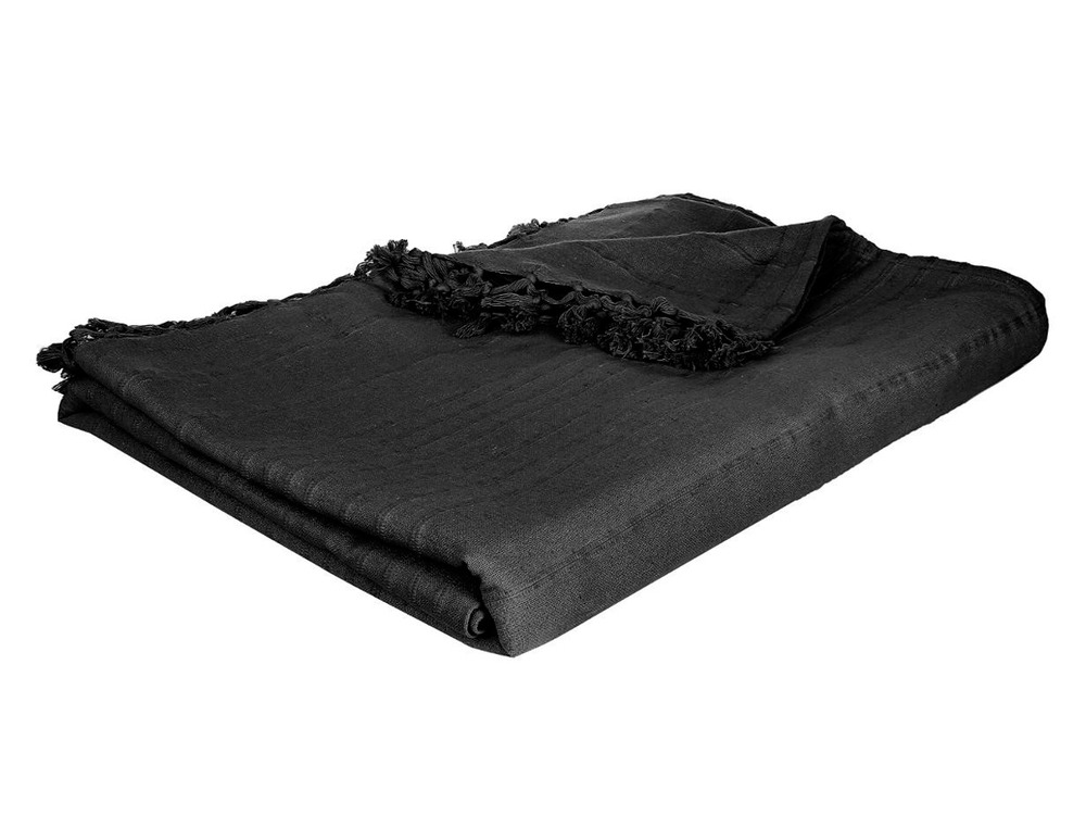 Couvre lit 230 x 250 cm charme - noir