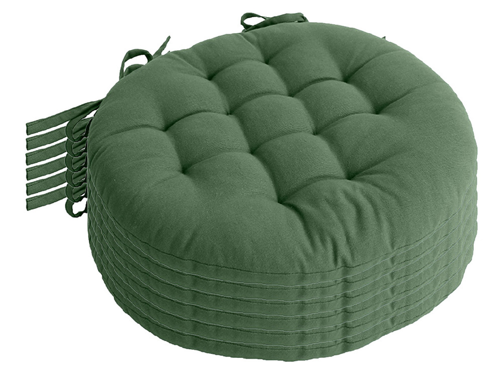 Lot de 6 galettes piquées ronde panama argile ø 38 cm