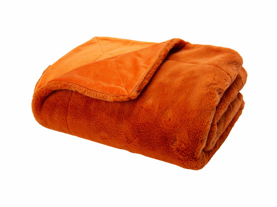 Plaid luxe 130 x 170 cm safran