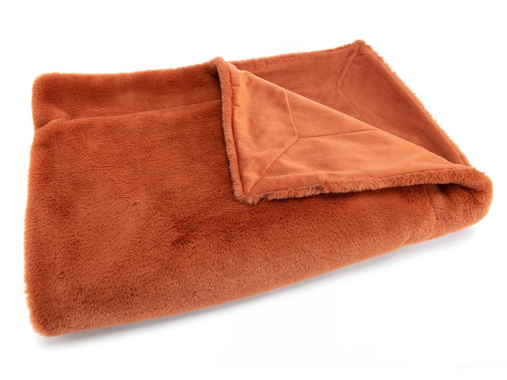 Plaid luxe 130 x 170 cm terracota