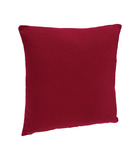 Coussin déhoussable en coton rouge 38 x 38 cm