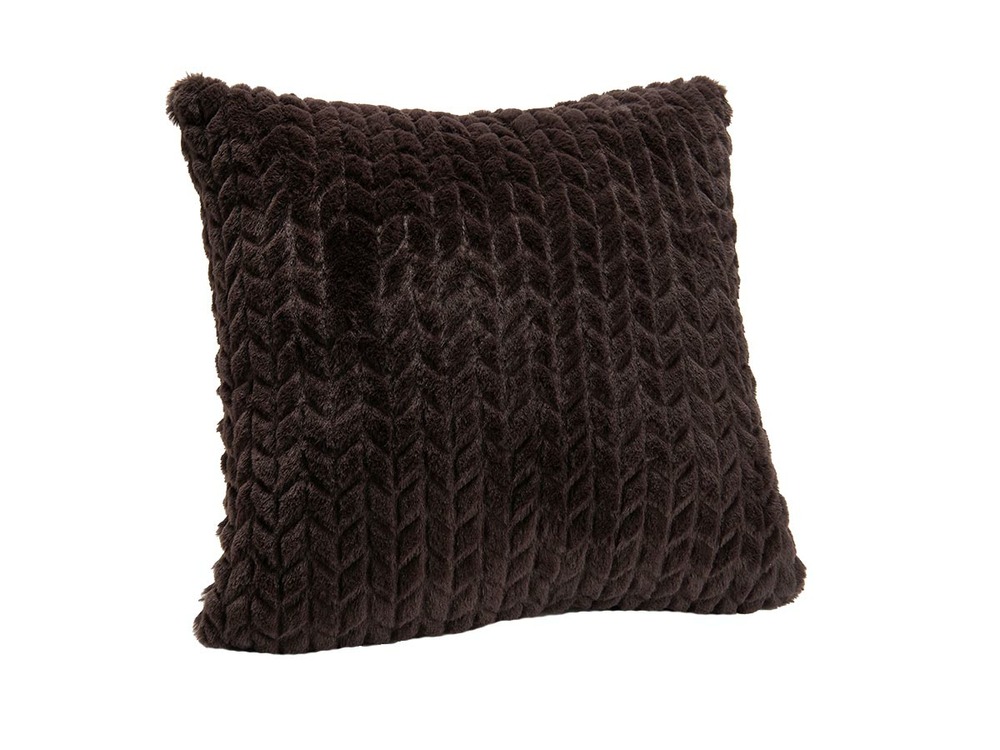 Coussin chevron chocolat
