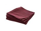 Lot de 4 serviettes de table chambray - rouge berry