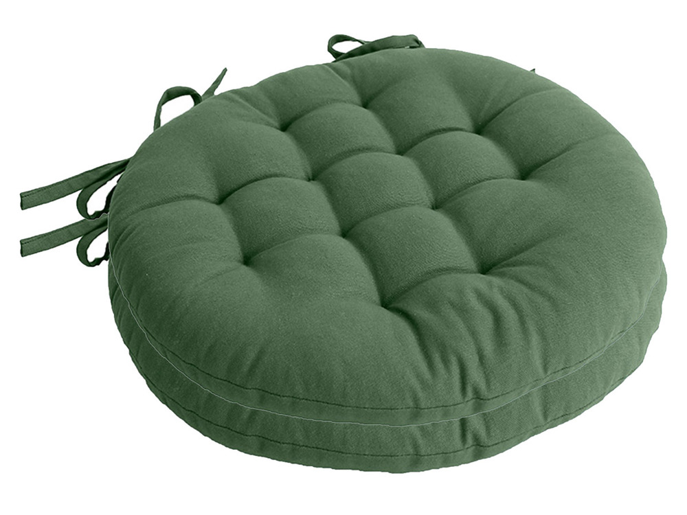 Lot de 2 galettes piquées ronde panama argile ø 38 cm