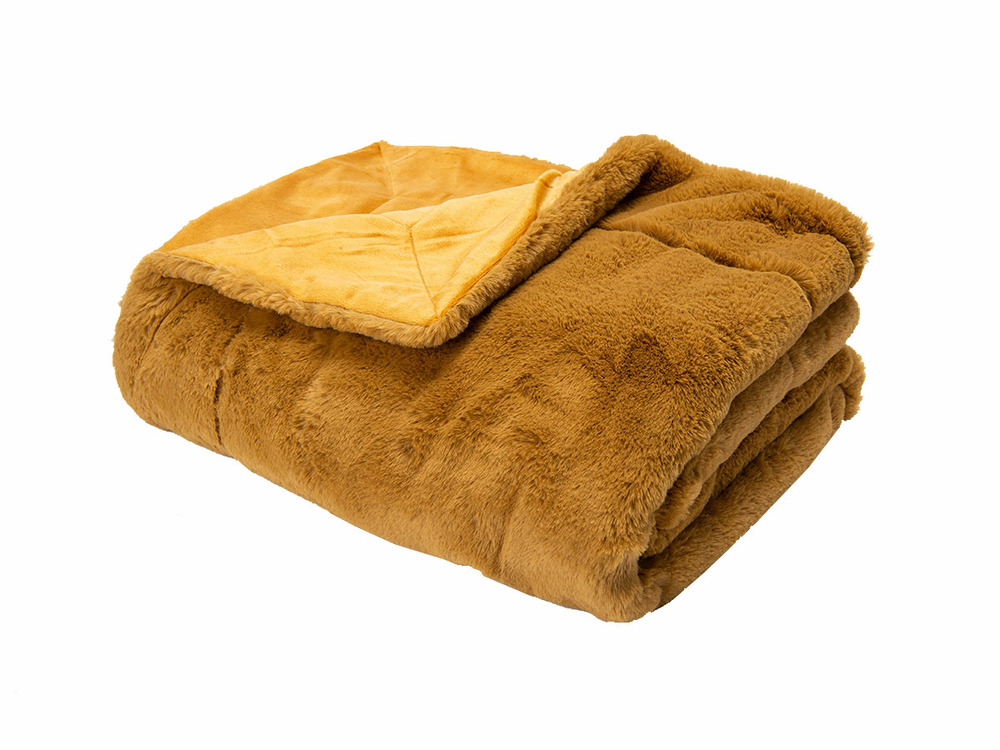 Plaid luxe 130 x 170 cm camel