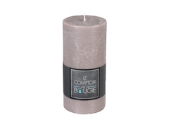 Bougie cylindrique ø 7 x h 14 cm - taupe