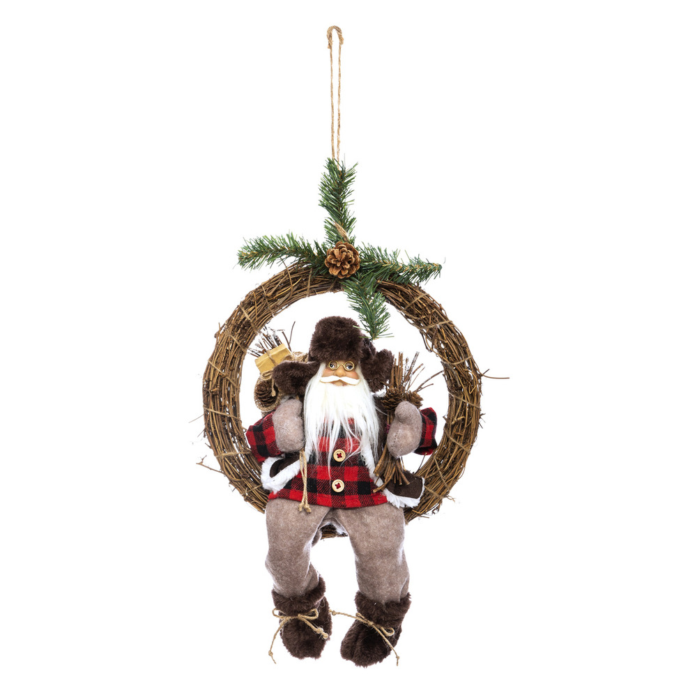 Peluche de noël décorative 30 cm marron