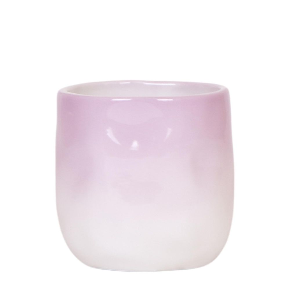 Cache-pot céramique dégradé - camaïeu tout en douceur - pot de 9cm - rose