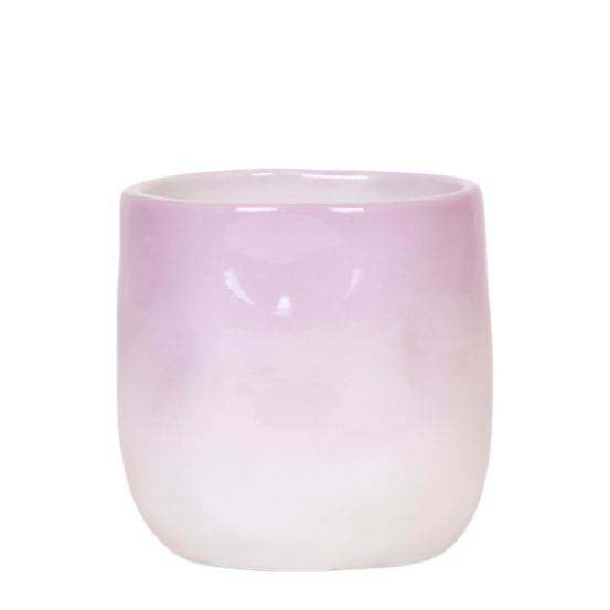 Cache-pot céramique dégradé - camaïeu tout en douceur - pot de 9cm - rose
