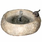 Fontaine en pierre avec bol à oiseaux 851284