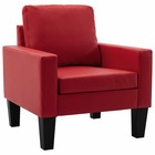 Fauteuil rouge similicuir