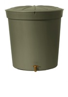 Récupérateur d'eau aérien garantia cylindrique taupe , 300 l