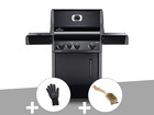Barbecue à gaz  rogue xt 425 noir + gant résistant à la chaleur + brosse à grill