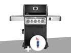 Barbecue à gaz  rogue se 425 sib noir 3 brûleurs + nettoyant grill 3 en 1