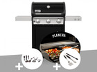 Barbecue à gaz  spirit e-315 mix gril et plancha + kit de nettoyage + kit 3 uste
