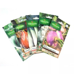 Pack de 5 sachets de graines légumes d'hiver : navet - chou fleur- poireau - pot