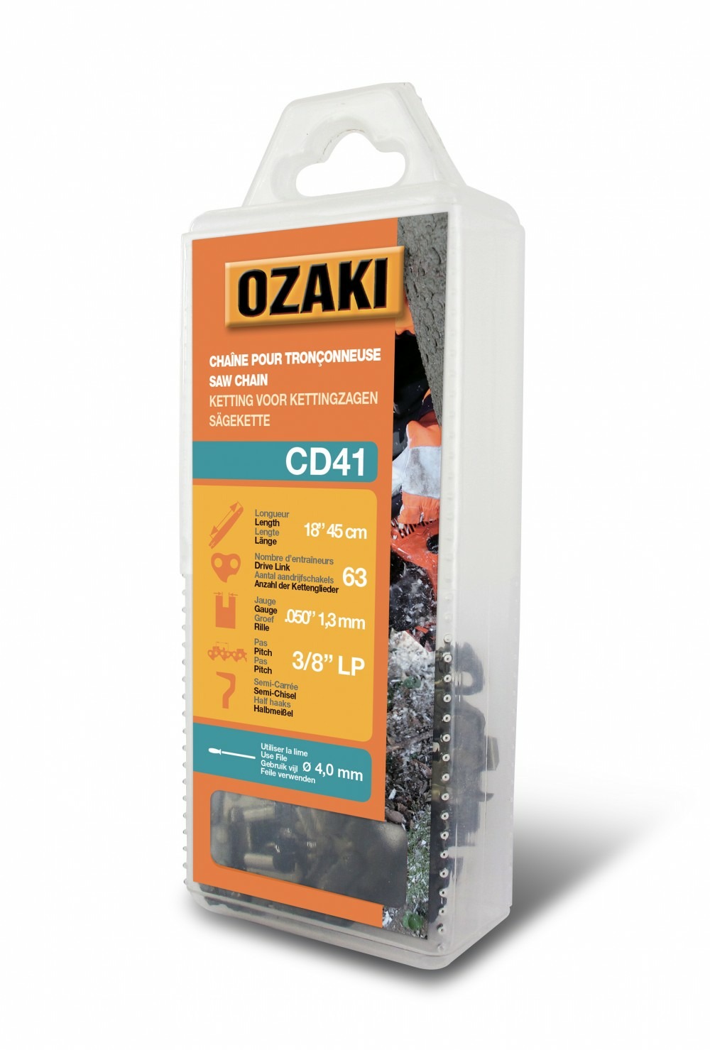 Chaîne de tronçonneuse ozaki semi carrée: .3/8
