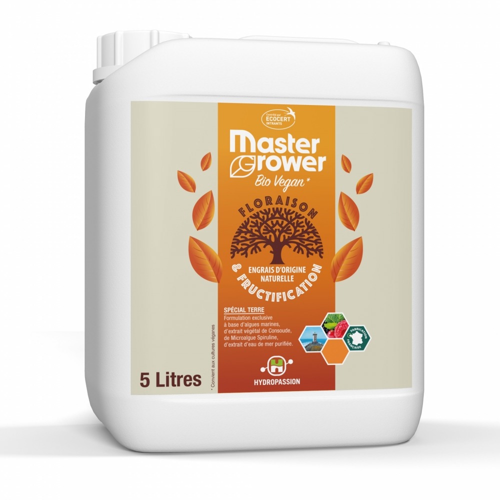 Engrais bio vegan bloom 5 litres master grower