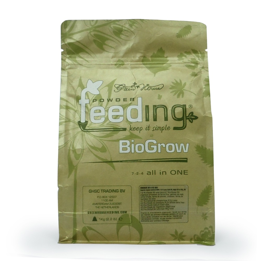 Engrais biogrow powder feeding 1 kilo