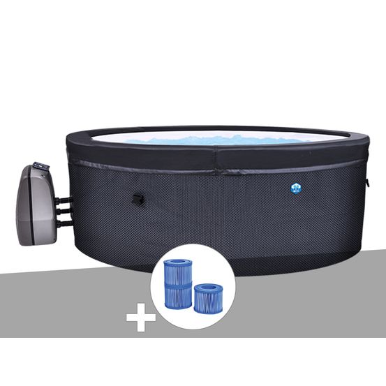 Spa portable semi-rigide vita rond bulles 4 places + 3 cartouches de filtration
