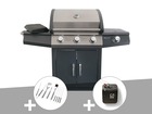 Barbecue à gaz soleto + malette 8 ustensiles + weber connect smart grilling hub